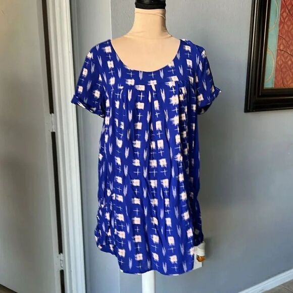 Anthropologie Women's Blue and White Blouse - Picture 2 of 7